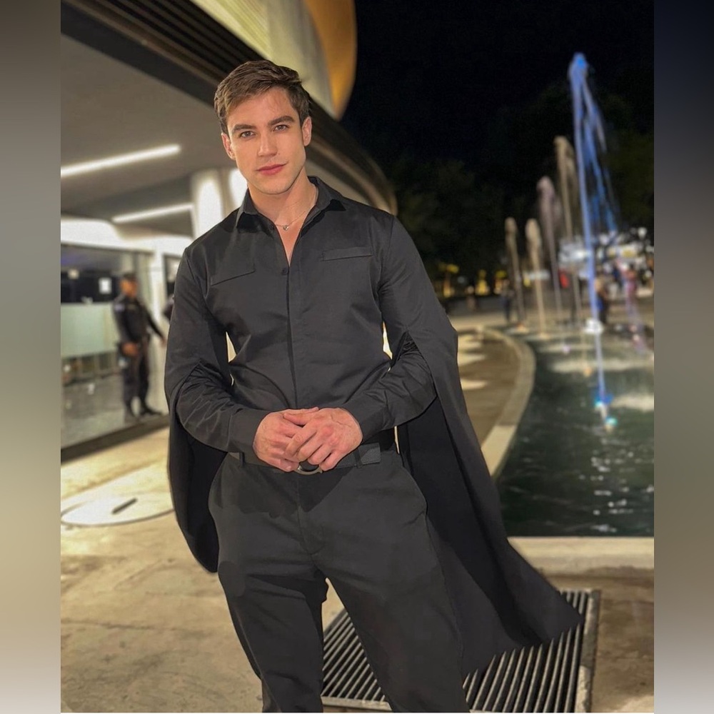 ORTTU Black Dress Shirt for Men